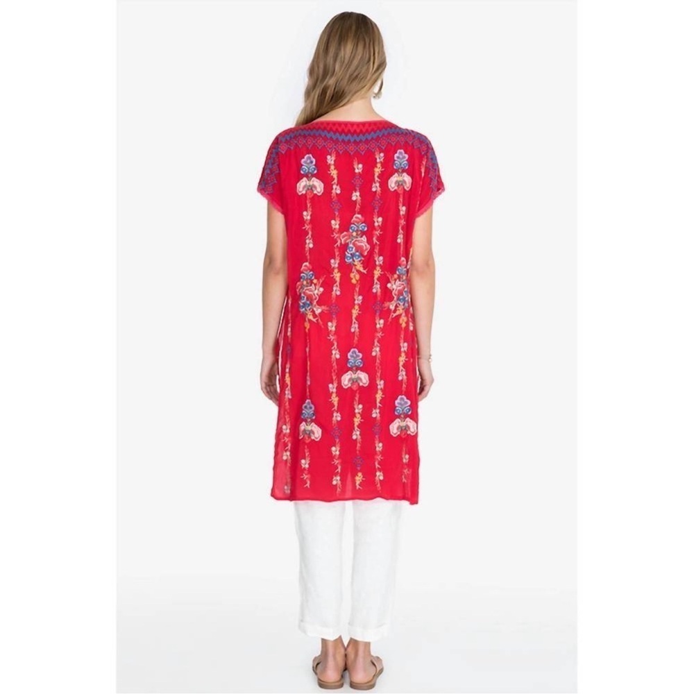 NEW JOHNNY WAS bennet tunic in fiery red Large - Picture 3 of 10